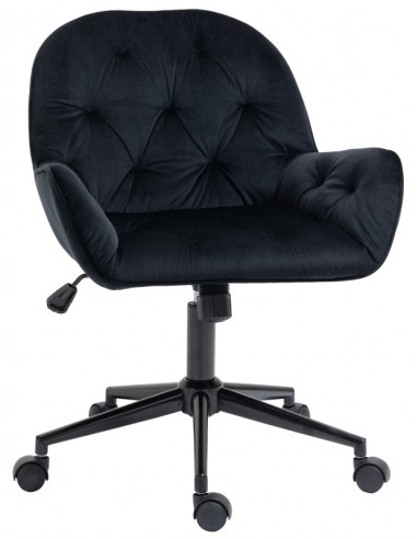 Kontorstol i velour H81 - 91 cm -...