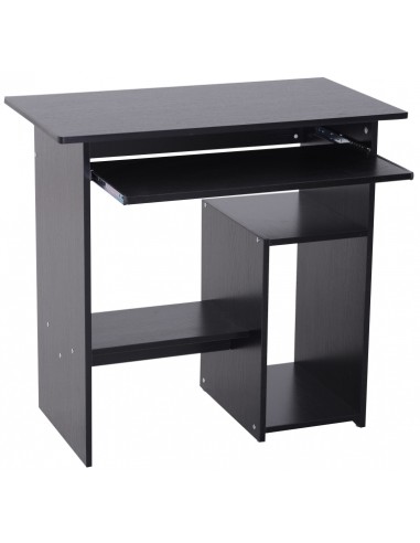 Skrivebord i møbelplade B80 cm - Sort