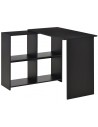 Hjørneskrivebord i møbelplade 100 x 90 cm - Sort