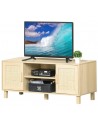 TV Bord i MDF og rattan B115 cm - Natur