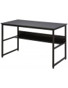 Skrivebord i metal og møbelplade 120 x 60 cm - Sort