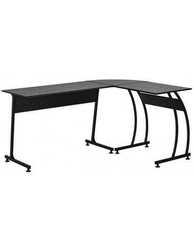 Hjørneskrivebord i metal og...