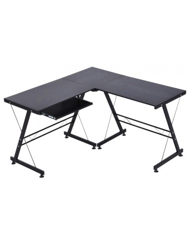 Hjørneskrivebord i metal og MDF 130 x...