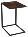Sofabord i metal og MDF H64,2 x B50,8 cm - Sort/Antik brun