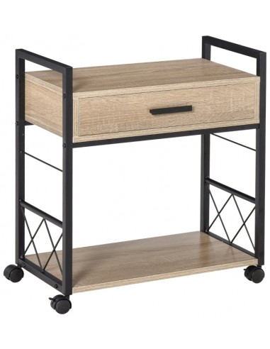 Køkkenskab i stål og møbelplade H65 x...