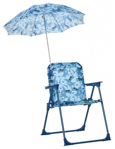 Havestol med parasol til børn H52 cm...