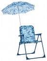 Havestol med parasol til børn H52 cm - Blå
