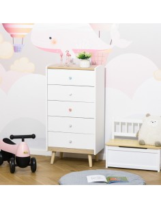 Kommode med 5 skuffer i MDF... 2