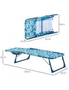 Solseng til børn B118 cm - Blå 2
