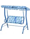Havegynge med skygge til børn H110 x B110 cm - Blå
