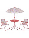 Bord og stolesæt til haven til børn - Rosa