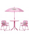 Bord og stolesæt til haven til børn - Rosa