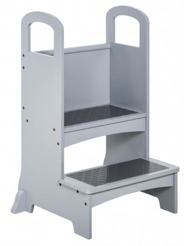 Læringstårn i træ og MDF H80 cm - Grå