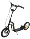 Løbehjul scooter med gummidæk til børn L120 cm - Sort