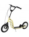 Løbehjul scooter med gummidæk til børn L120 cm - Sort/Beige
