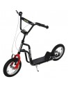 Løbehjul scooter med gummidæk til børn L120 cm - Sort/Rød