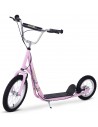 Løbehjul scooter med gummidæk til børn L135 cm - Rosa