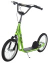 Løbehjul scooter med gummidæk til børn L139 cm - Sort/Grøn