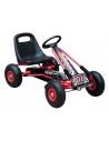 Gokart med pedaler til børn L101 cm - Sort/Rød