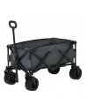 Sammenklappelig trækvogn off-road 108 x 53 cm - Sort/Grå