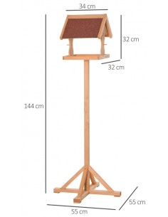 Fuglehus i fyrretræ H144 cm... 2