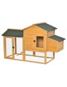 Hønsehus i fyrretræ 168 x 75 x 103 cm - Natur/Grøn