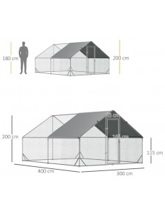 Hønse indhegning i stål 300... 2