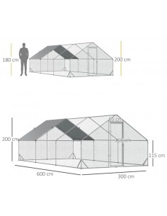 Hønse indhegning i stål 300... 2