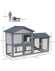 Kaninbur i fyrretræ 147 x... 2