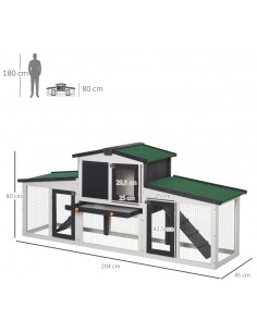 Dværgkaninbur i fyrretræ... 2