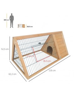 Kaninbur i fyrretræ 116 x... 2