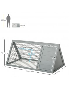 Kaninbur i fyrretræ 116 x... 2
