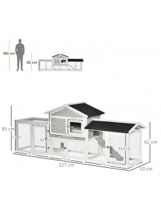 Dværgkaninbur i fyrretræ... 2