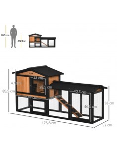 Dværgkaninbur i fyrretræ... 2
