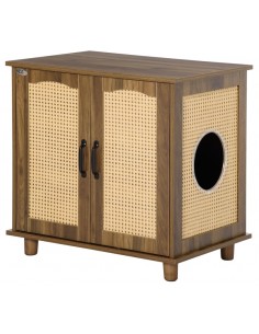 Kattehus i møbelplade og...