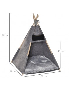 Katteseng i træ og filt 58... 2