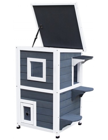 Kattehus i fyrretræ 51 x 51 x 81,3 cm...