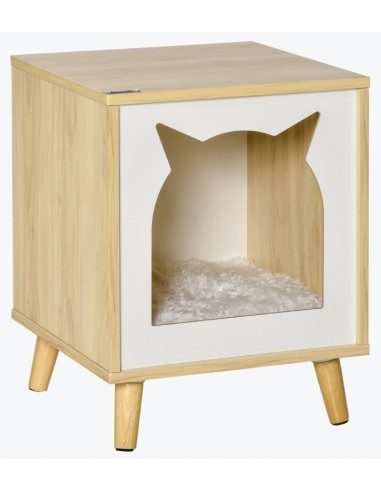 Kattehus i træ og møbelplade 50 x 40...