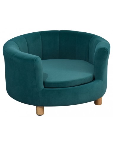 Hundesofa i træ og skumstof 65 x 64 x...