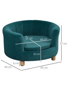 Hundesofa i træ og skumstof... 2
