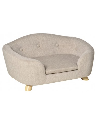 Hundesofa i træ og skumstof 70 x 47 x...