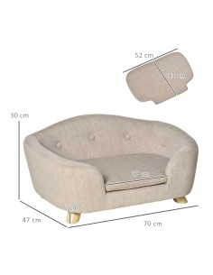 Hundesofa i træ og skumstof... 2