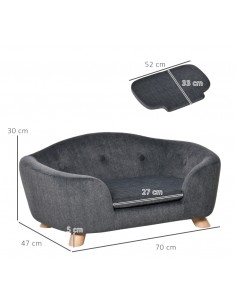 Hundesofa i træ og skumstof... 2