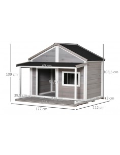 Hundehus i fyrretræ 127 x... 2