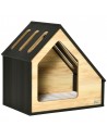 Hundehus i MDF 60 x 40 x 59,2 cm - Sort/Natur