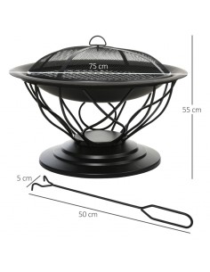 Ildsted i metal H55 x Ø75... 2