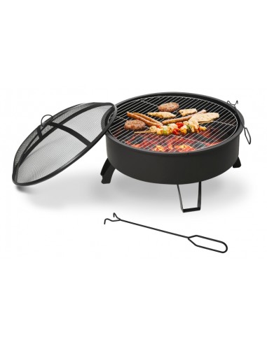 Ildsted i metal H49,5 x Ø76 cm - Sort