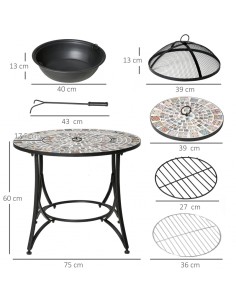 Ildbord i metal og keramik... 2