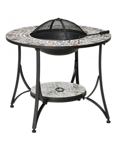 Ildbord i metal og keramik H60 x Ø75...