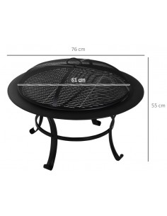 Ildsted i metal H55 x Ø76... 2